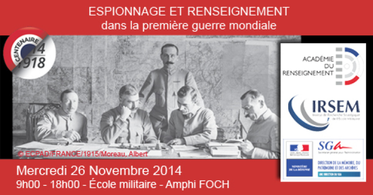 Colloque « Espionnage et renseignement dans la première guerre mondiale »