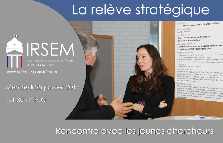 La relève stratégique : Rencontre avec les jeunes chercheurs, le 25 janvier 2017