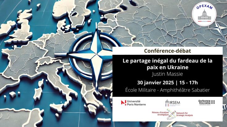 Le partage inégal du fardeau de la paix en Ukraine. Conférence-débat avec Justin Massie / Discutant : Pierre Haroche
