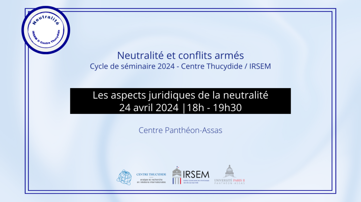 Séminaire neutralité : Les aspects juridiques de la neutralité