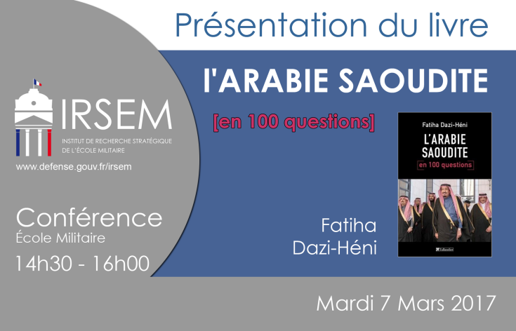 Présentation du livre l'Arabie saoudite en 100 questions, le 7 mars 2017