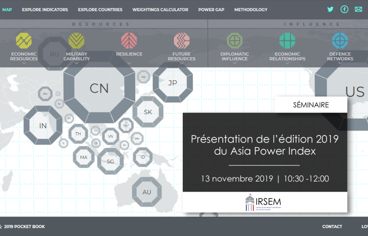 Séminaire | « Présentation de l'édition 2019 du Asia Power Index »