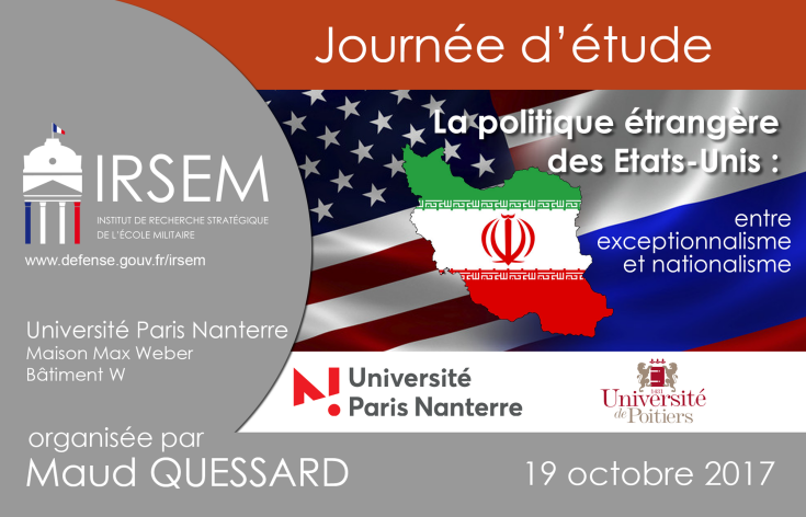 Journée d'étude au sujet de la politique étrangère des États-Unis : entre exceptionnalisme et nationalisme le 19 octobre 2017